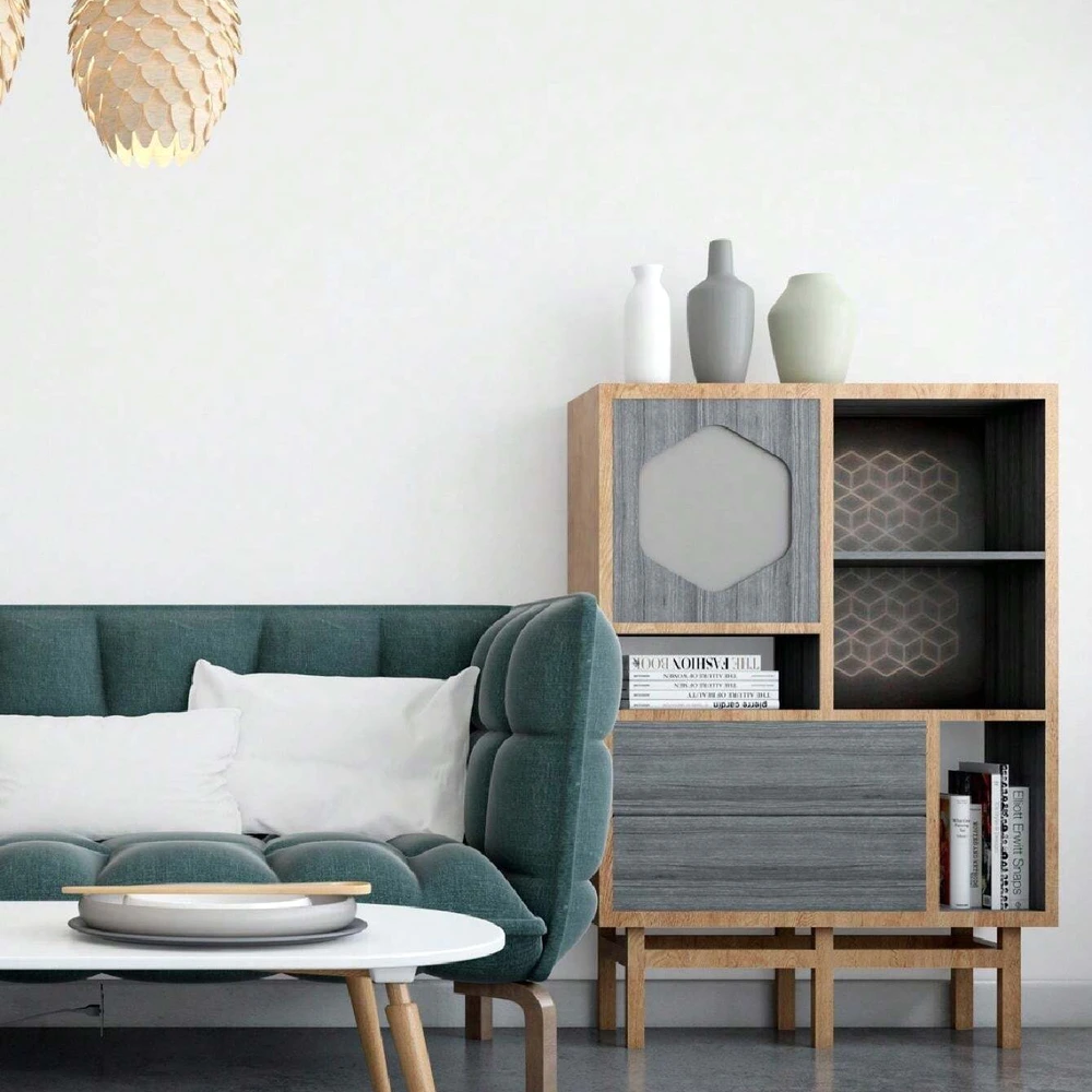 Painel Texturizado Autocolante Veltrano Geometria Clean - Branco Fosco Impermeável